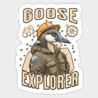 Goose Explorer Outdoor Adventurer Sticker